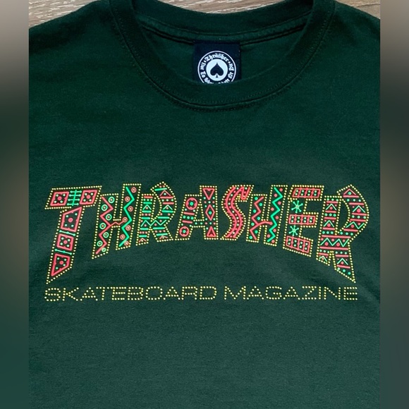 🛹Thrasher 100% cotton Size -S EUC No flaws to 📝 Live to Skate  Skate or Die - Picture 5 of 12